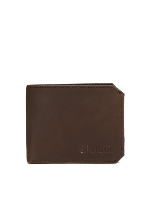 SPYKAR Men Brown Solid Two Fold Wallet