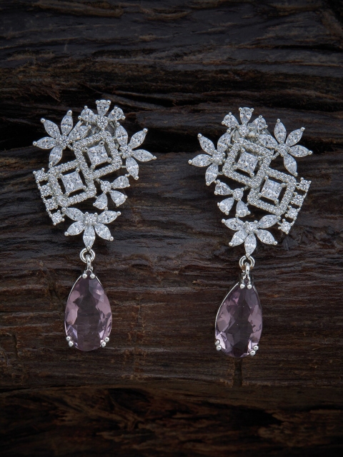 Kushal's Fashion Jewellery White & Purple Rhodium-Plated Cubic Zirconia Drop Earrings
Kushal's Fashion Jewellery White & Purple Rhodium-Plated Cubic Zirconia Drop Earrings