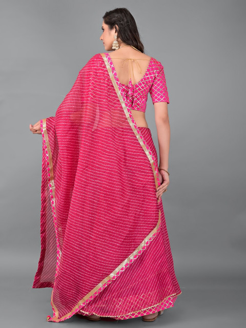 Apratim Pink & Gold-Toned Embellished Ready to Wear Lehenga & Unstitched Blouse With Dupatta 
Apratim Pink & Gold-Toned Embellished Ready to Wear Lehenga & Unstitched Blouse With Dupatta