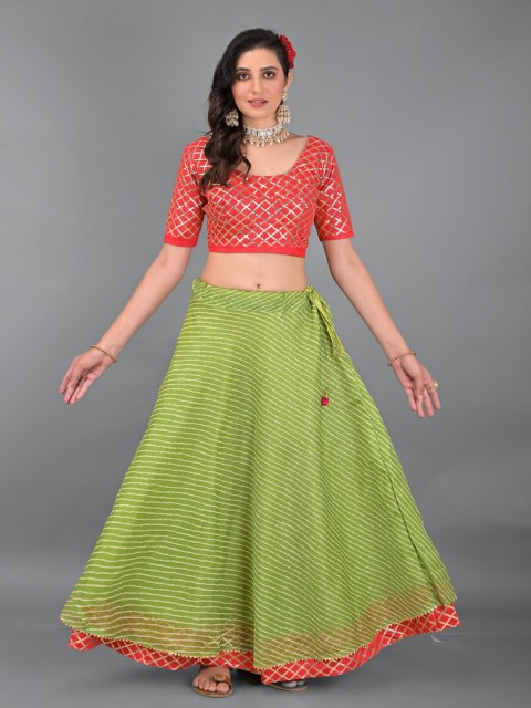 Apratim Green & Red Embellished Ready to Wear Lehenga & Unstitched Blouse With Dupatta
Apratim Green & Red Embellished Ready to Wear Lehenga & Unstitched Blouse With Dupatta