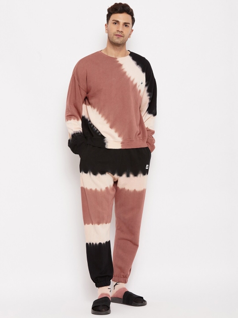 FUGAZEE Men Peach Tie & Dye Pure Cotton Sweatshirt & Jogger Set With Matching Socks, Multi
FUGAZEE Men Peach Tie & Dye Pure Cotton Sweatshirt & Jogger Set With Matching Socks, Multi