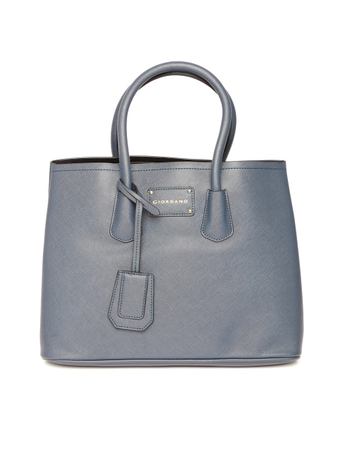 GIORDANO Navy Solid Handheld Bag, Navy blue