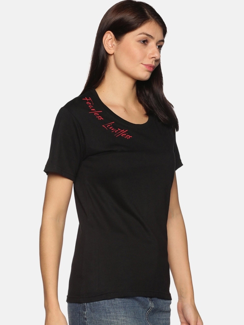 NOT YET by us Women Black & Red Typography Printed Drop-Shoulder Sleeves Cotton T-shirt
NOT YET by us Women Black & Red Typography Printed Drop-Shoulder Sleeves Cotton T-shirt