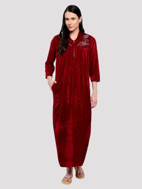 CIERGE Maroon Maxi Nightdress