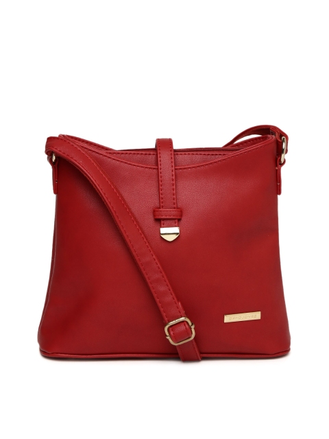 David Jones Red Solid Sling Bag