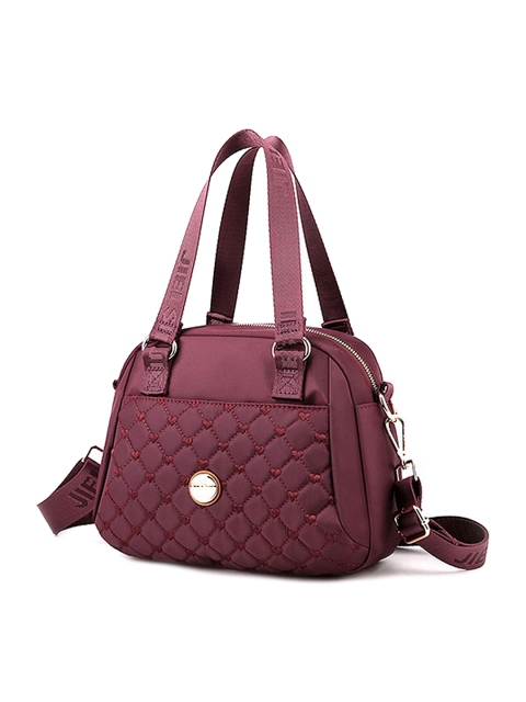 Diva Dale Maroon Quilted Travel Handheld Bag