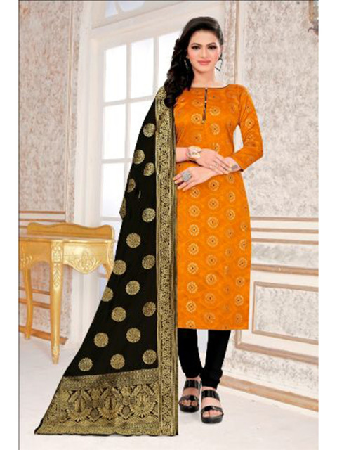 MORLY Yellow & Navy Blue Dupion Silk Unstitched Dress Material
MORLY Yellow & Navy Blue Dupion Silk Unstitched Dress Material