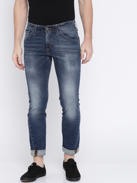 Levis Men Blue 511 Slim Fit Mid-Rise Clean Look Stretchable Jeans