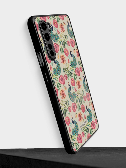 macmerise Beige Printed Payal Singhal Anaar and Mor OnePlus Nord Bumper Case
