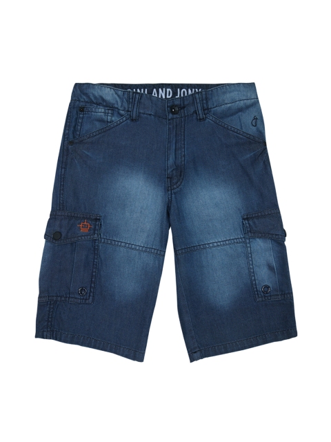 Gini and Jony Boys Blue Washed Denim Shorts