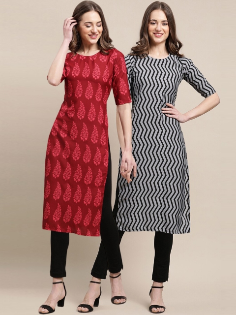 1 Stop Fashion Women Red & Black Ethnic Motifs Printed Block Print Crepe Kurta Pack of 2
1 Stop Fashion Women Red & Black Ethnic Motifs Printed Block Print Crepe Kurta Pack of 2
