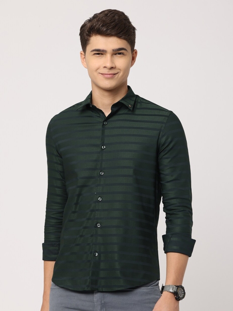 Jean Cafe Men Green Premium Slim Fit Horizontal Striped Pure Cotton Casual Shirt
Jean Cafe Men Green Premium Slim Fit Horizontal Striped Pure Cotton Casual Shirt