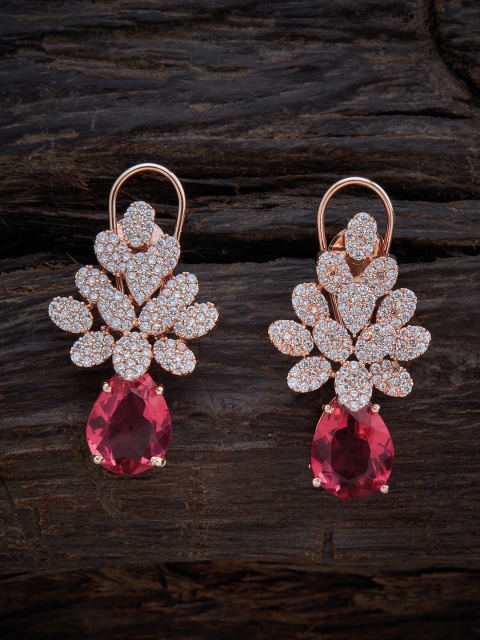 Kushal's Fashion Jewellery Red & Rose Gold-Plated CZ Studded Teardrop Shaped Drop Earrings
Kushal's Fashion Jewellery Red & Rose Gold-Plated CZ Studded Teardrop Shaped Drop Earrings