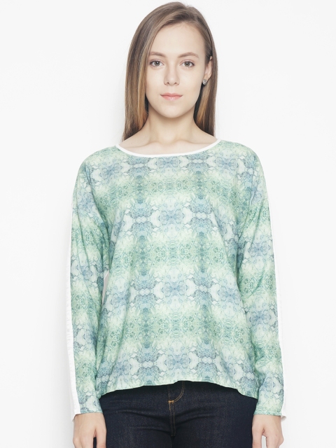 Voi Jeans Women Green Printed Top