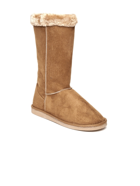 Carlton London Women Tan Brown Flat Boots