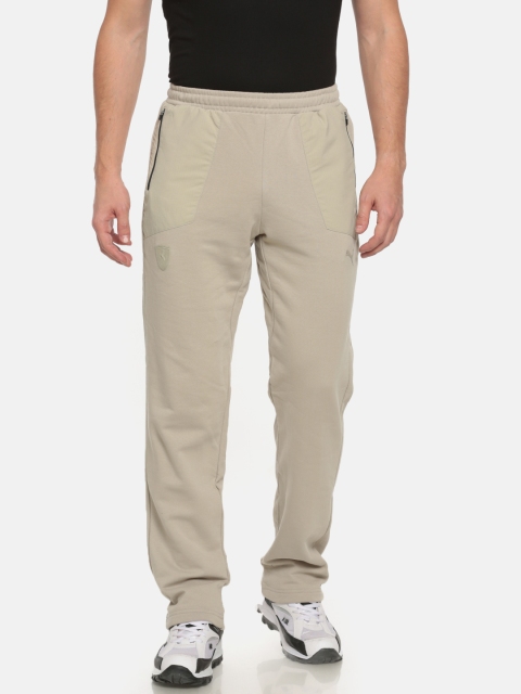 Puma Men Beige Solid Ferrari Track Pants