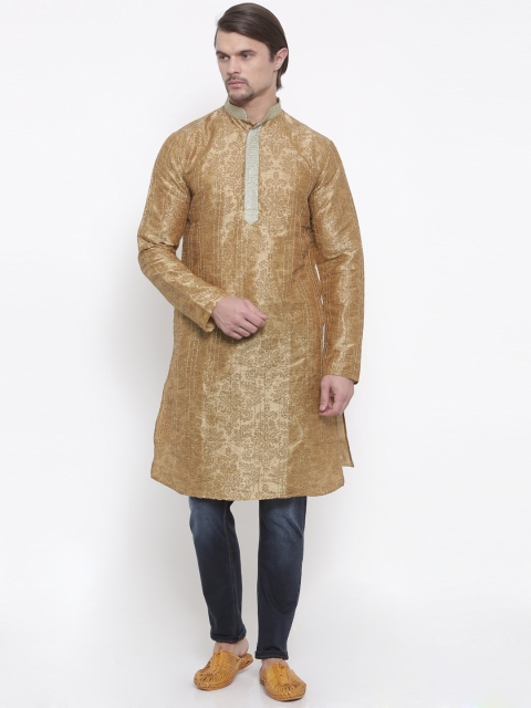 indus route by Pantaloons Men Golden& Brown Ethnic Motifs Printed Thread Work Kurta, Gold
indus route by Pantaloons Men Golden& Brown Ethnic Motifs Printed Thread Work Kurta, Gold