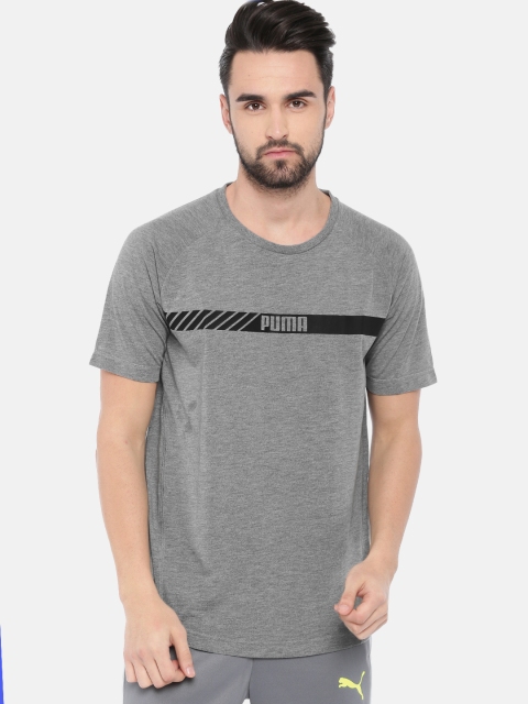 Puma Men Grey Active T-shirt
