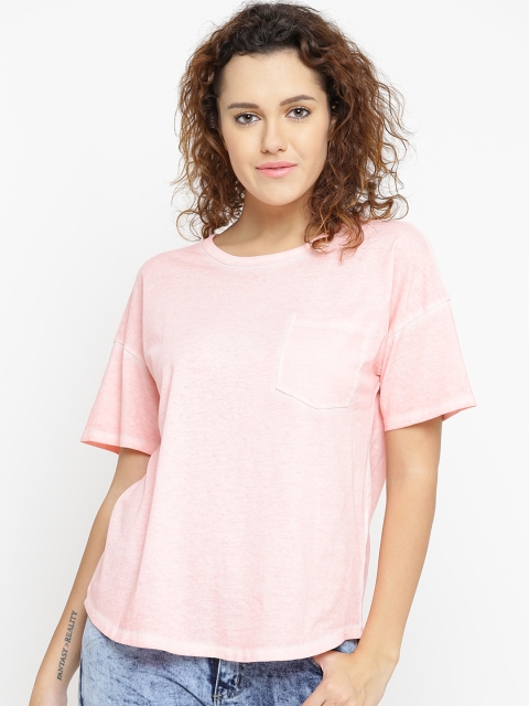 FOREVER 21 Women Pink Solid Top