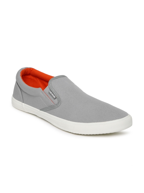 Flying Machine Men Grey Slip-On Sneakers