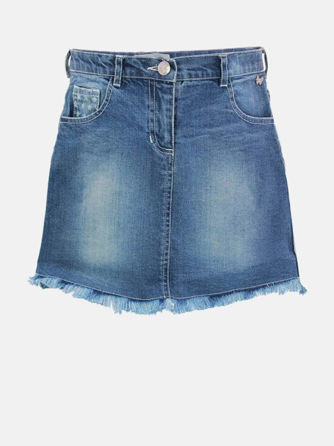 Blue Giraffe Girls Blue Denim A-Line Skirt 
Blue Giraffe Girls Blue Denim A-Line Skirt