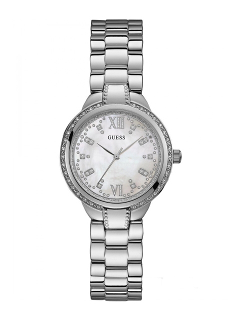 GUESS Women White Analogue Watch W1016L1
