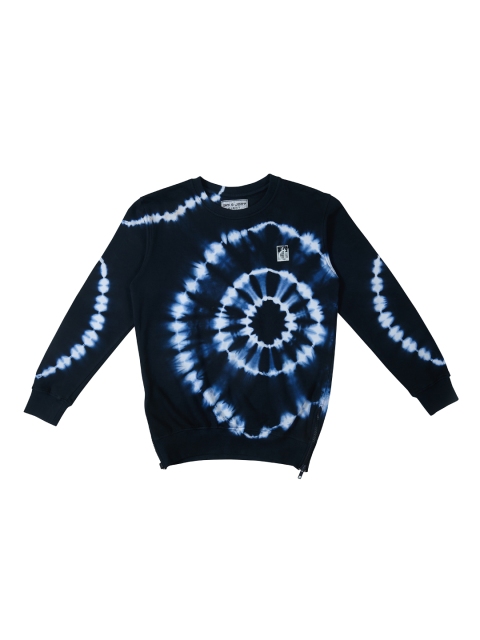 Gini and Jony Boys Navy & White Tie-Dyed Sweatshirt, Navy blue