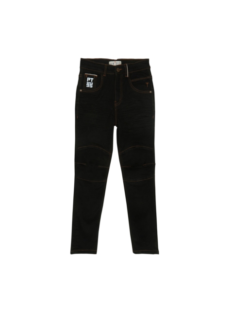 Palm Tree Boys Black Regular Fit Mid-Rise Clean Look Jeans