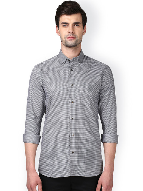 ColorPlus Men Black & White Slim Fit Self-Design Casual Shirt
ColorPlus Men Black & White Slim Fit Self-Design Casual Shirt