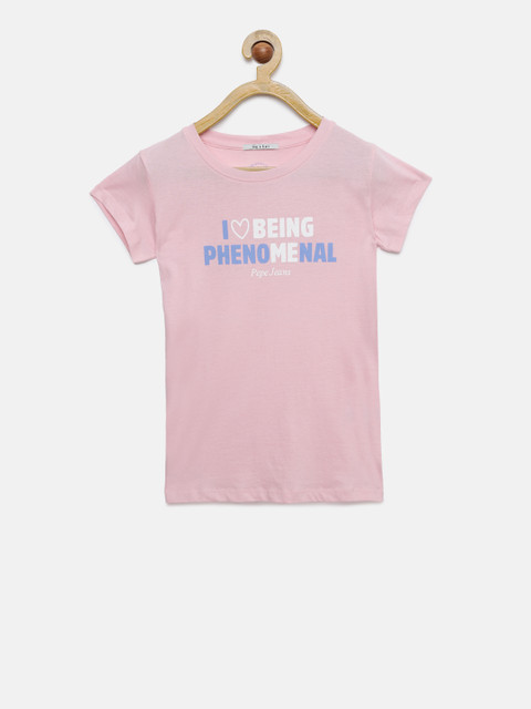 Pepe Jeans Girls Pink Printed Round Neck T-shirt 
Pepe Jeans Girls Pink Printed Round Neck T-shirt