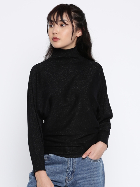 Deal Jeans Women Black Solid Top