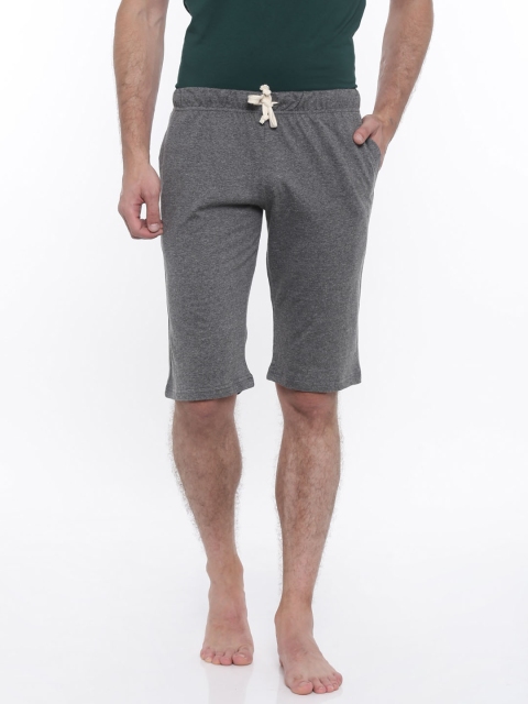 Urban Dog Men Charcoal Solid Lounge Shorts