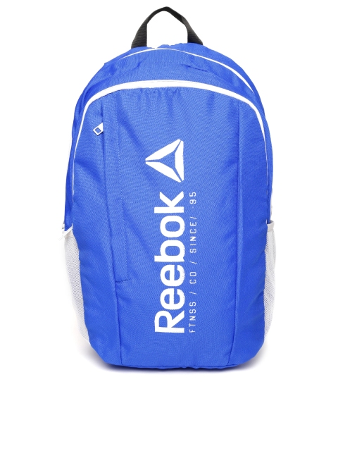 Reebok Unisex Blue Found Brand Logo Print Backpack