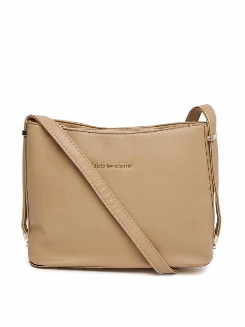 Lino Perros Beige Solid Shoulder Bag