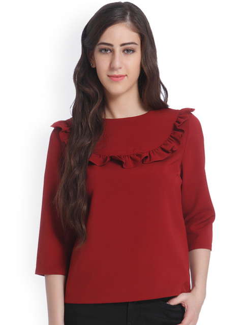 ONLY Women Maroon Solid Top
ONLY Women Maroon Solid Top