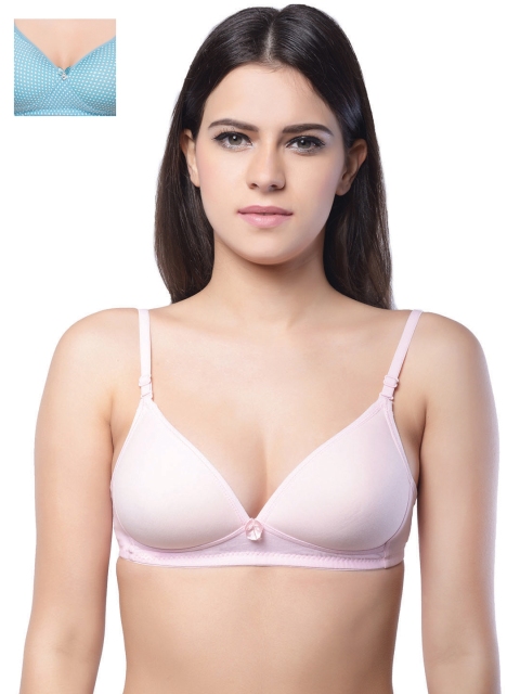 Lady Lyka Pack of 2 T-shirt Bras BREEZ-PNK-TRESSME-2-SKY, Pink