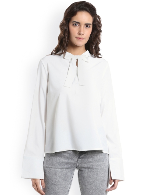 Vero Moda Women White Solid Top