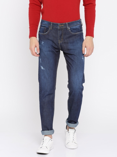 American Crew Men Navy Straight Fit Mid-Rise Low Distress Stretchable Jeans, Navy blue
American Crew Men Navy Straight Fit Mid-Rise Low Distress Stretchable Jeans, Navy blue