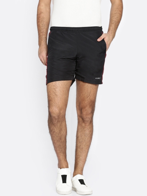 Sweet Dreams Men Black Solid Regular Fit Sports Shorts