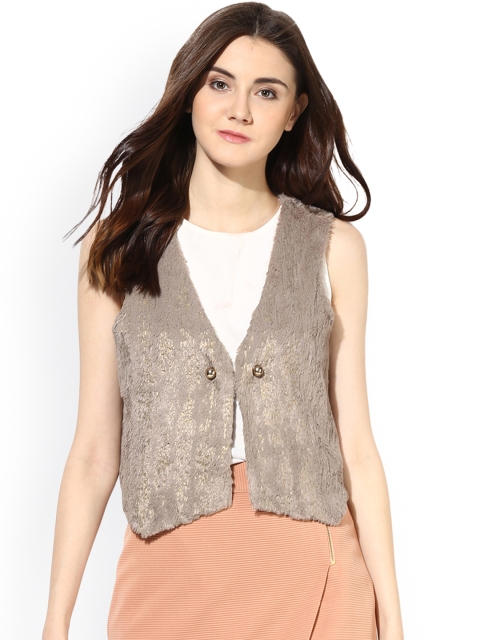 Kazo Taupe Furry Shrug