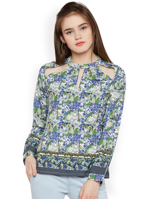 Oxolloxo Women Off-White Printed Top