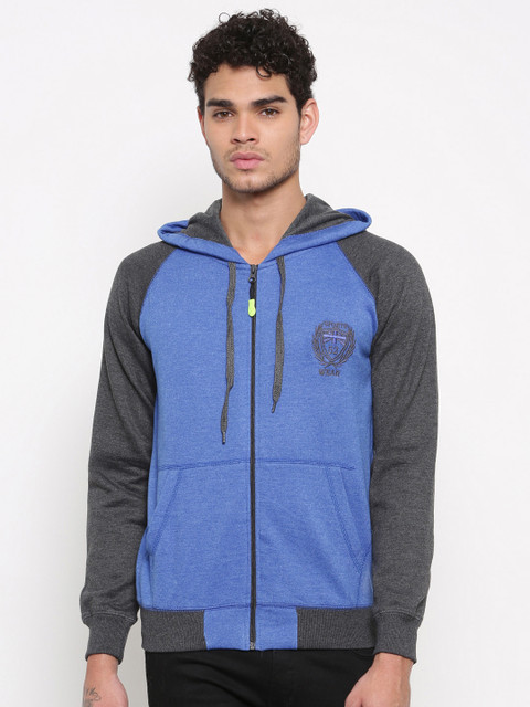 FIFTY TWO Men Blue Solid Hooded Sweatshirt
FIFTY TWO Men Blue Solid Hooded Sweatshirt