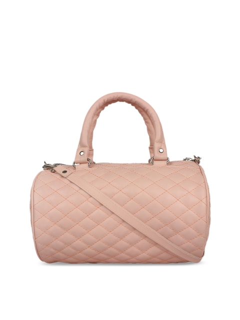 Anekaant Pink Quilted Handheld Bag