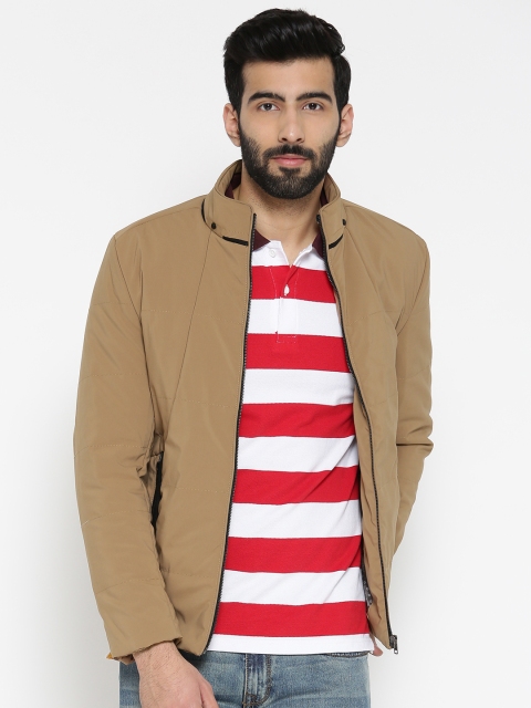 Fort Collins Men Khaki Solid Tailored Jacket