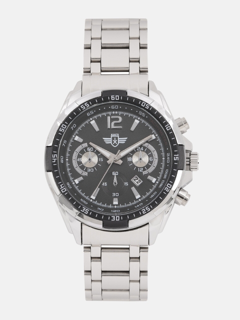 Roadster Men Silver& Black Analogue Watch