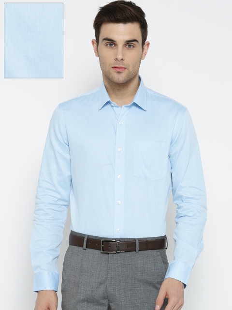 Arrow Men Blue Slim Fit Solid Formal Shirt