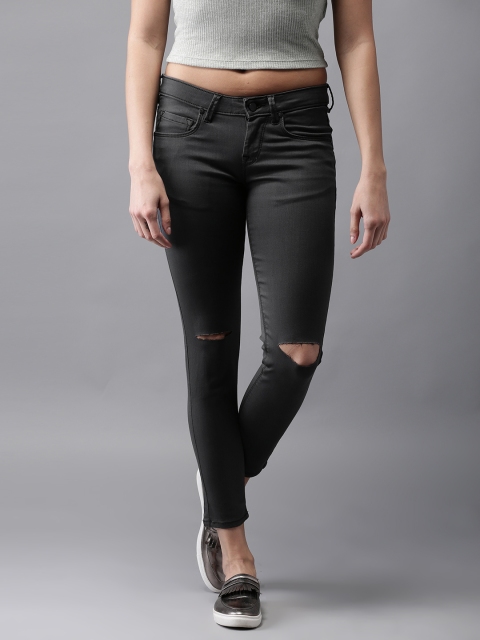 HERE&NOW Women Charcoal Grey Skinny Fit Mid-Rise Cropped Slash Knee Stretchable Jeans
HERE&NOW Women Charcoal Grey Skinny Fit Mid-Rise Cropped Slash Knee Stretchable Jeans