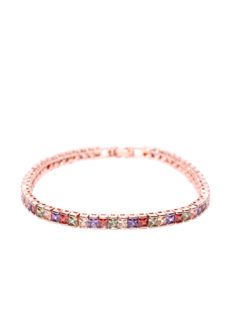 Jewels Galaxy Multicoloured Rose Gold-Plated Stone-Studded Handcrafted Link Bracelet, Multi
Jewels Galaxy Multicoloured Rose Gold-Plated Stone-Studded Handcrafted Link Bracelet, Multi
