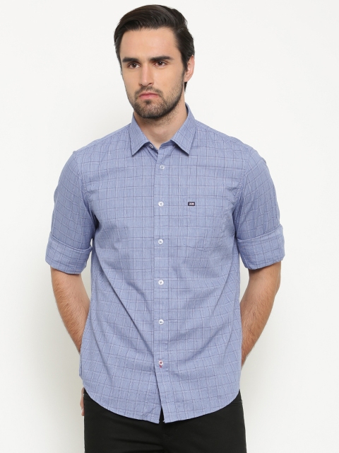 Arrow Sport Men Blue Slim Fit Checked Casual Shirt
