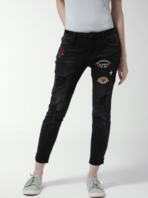FOREVER 21 Women Black Regular Fit Mid-Rise Mildly Distressed Stretchable Cropped Jeans
FOREVER 21 Women Black Regular Fit Mid-Rise Mildly Distressed Stretchable Cropped Jeans